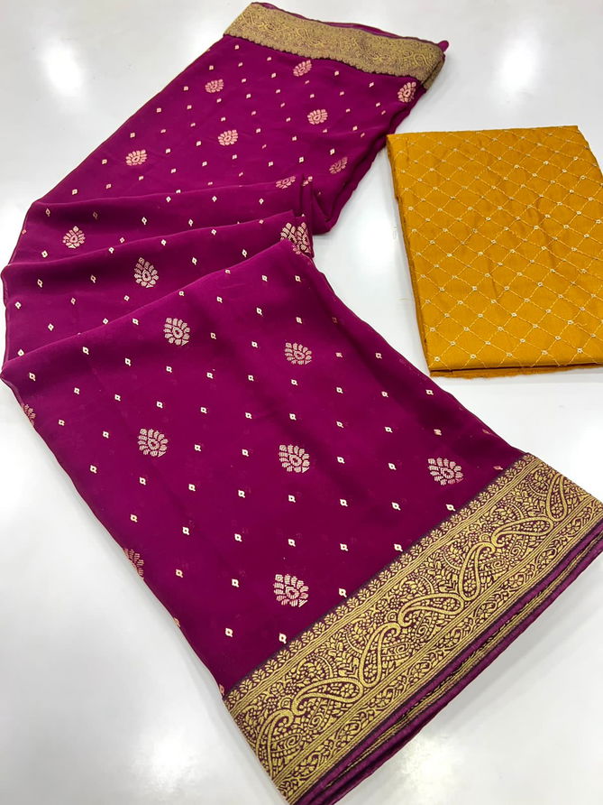 Dhwani By Rajyog  Non-Catalog Georgette Banarasi Saree